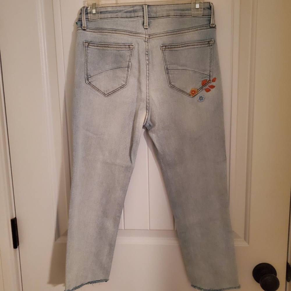 DRIFTWOOD JACKIE HIGH RISE CROPPED EMBROIDERED JEANS - SIZE 26 - Picture 6 of 8